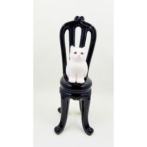 House of Global Art Harvey Knox Kingdom Kitty Cat Sitting in Chair Japan H Paint
